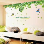 Fresh Green Leaves Wall Stickers