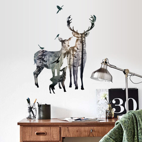 Mirror Deer Wall Sticker