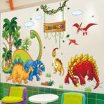 Wild Dino With Trees Wall Sticker