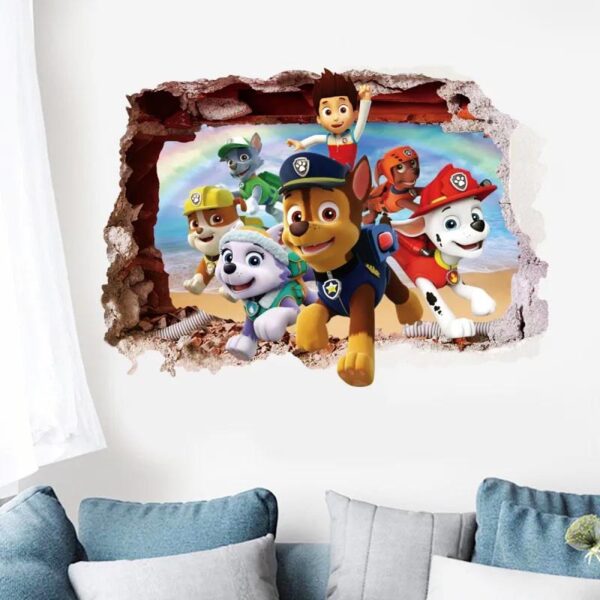Paw Dog Patrol Wall Sticker 3D Effect