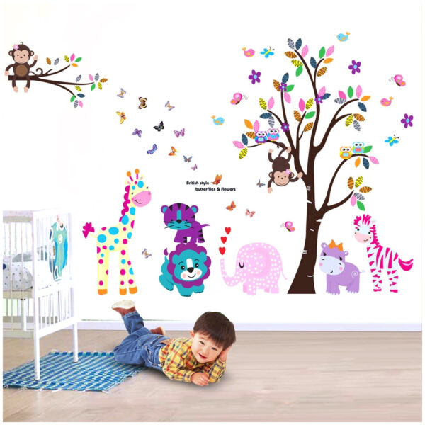 Multi Color Animals Wall Sticker