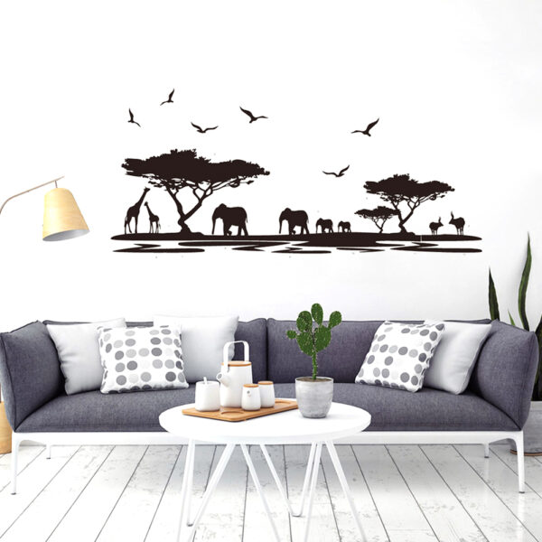 Black Animal theme Safari Beautiful Wall Sticker