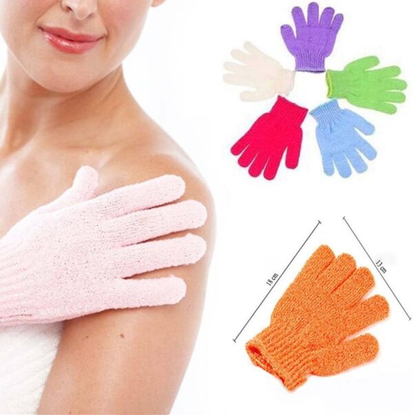 2 pcs Random Colors Five Fingers Bath Gloves