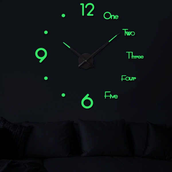New Radium 1-6 Wall Clock Modern 3D Acrylic wall sticker